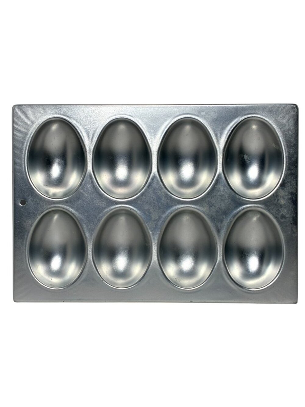 Wilton 8 Egg Shaped Mini Cake Pan Mold Easter Eggs #2105-2118 Aluminum VTG 1989
